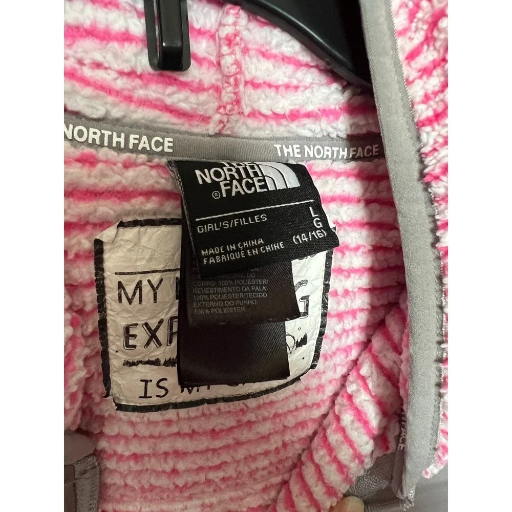 The North Face pink white